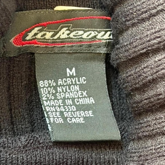 Vintage 90's Black Ribbed Turtleneck Sweater - Picture 6 of 8